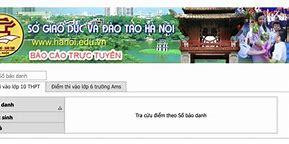 Tra Cứu Điểm Thi Lớp 10 Hà Nội Hanoi Edu Vn